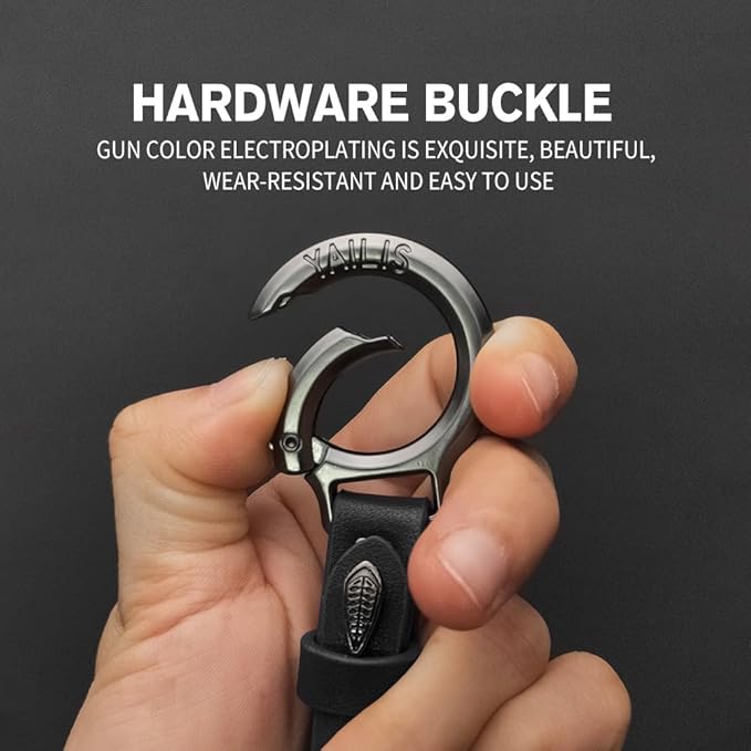 Unisex Leather Belt Loop Keychain for Car Keys