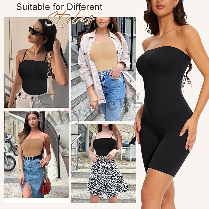 Strapless Tummy Control Bodysuit for Women