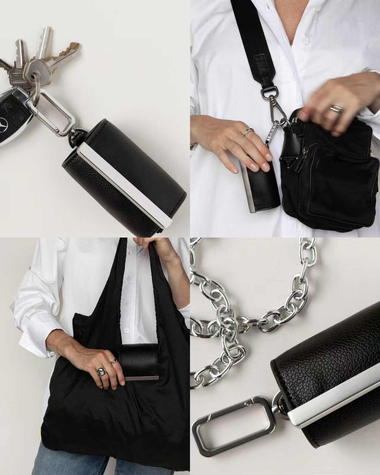 Women Foldable Keychain Tote Bag