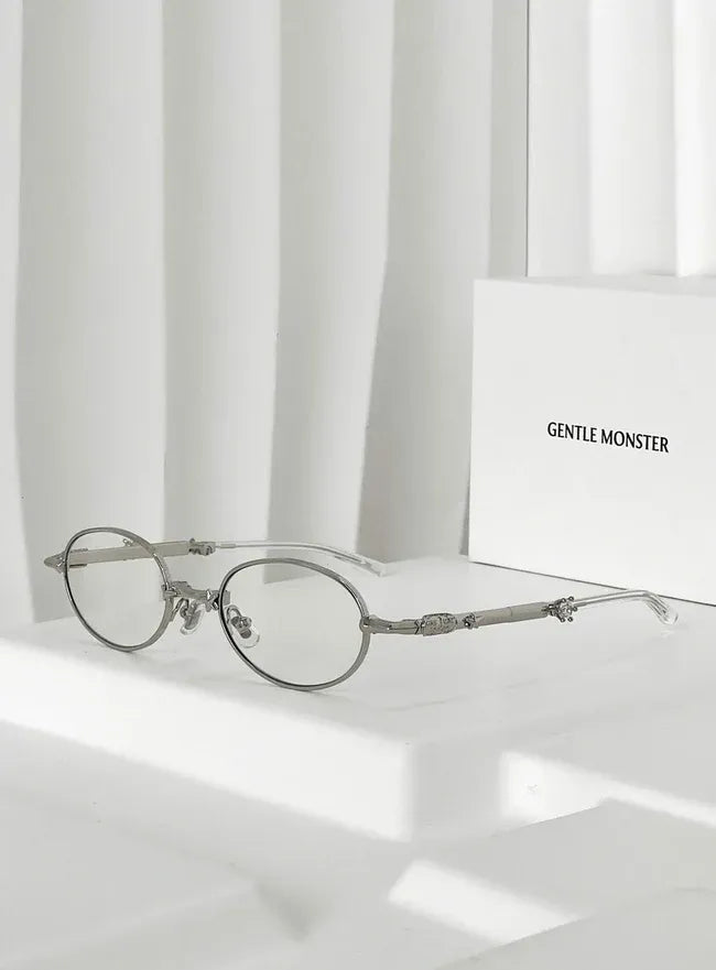Crystal Orbit Foldable Round Glasses