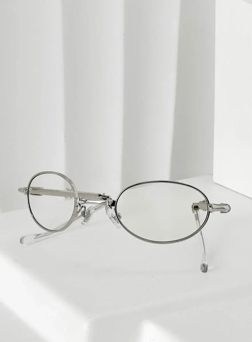 Crystal Orbit Foldable Round Glasses